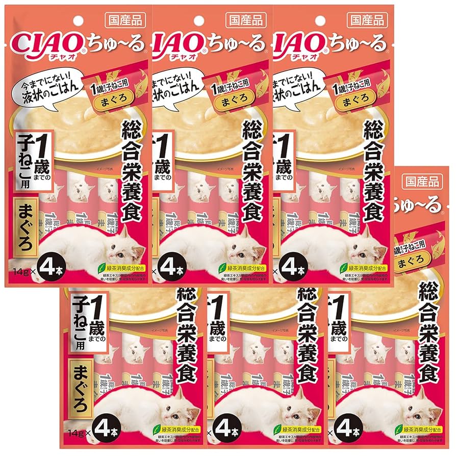 Amazon.co.jp: チャオ(CIAO)ちゅ~る総合栄養食1歳までの子ねこ用